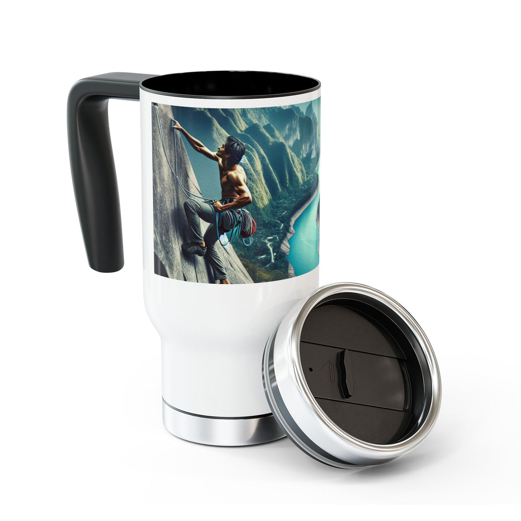 Vertical Ascent - Stainless Steel Travel Mug with Handle, 14oz 14oz Printify Mug - Tracy McCrackin Photography