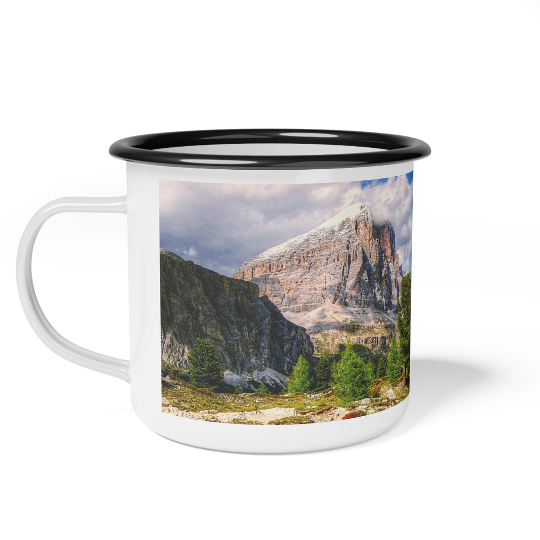 Sprint Horizon - Enamel Camp Cup 12oz / Black Rim Printify Mug - Tracy McCrackin Photography