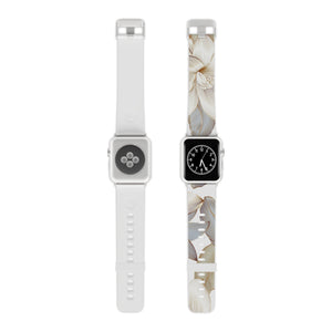 Floral Delight Watch Band for Apple Watch 7.5'' × 0.75'' / 42 - 44 mm / Silver Printify Accessories - Tracy McCrackin Photography