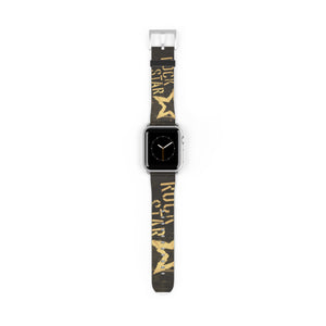 Rock Star Gold/Black Watch Band 38 - 41 mm / Silver Matte Printify Accessories - Tracy McCrackin Photography