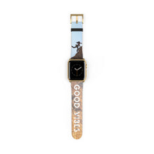 Load image into Gallery viewer, Good Vibes Rock Climbing Watch Band 38 - 41 mm / Gold Matte Printify Accessories - Tracy McCrackin Photography