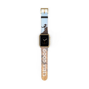 Good Vibes Rock Climbing Watch Band 38 - 41 mm / Gold Matte Printify Accessories - Tracy McCrackin Photography