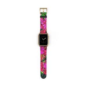 Vibrant Floral Band Watch Band 38 - 41 mm / Gold Matte Printify Accessories - Tracy McCrackin Photography