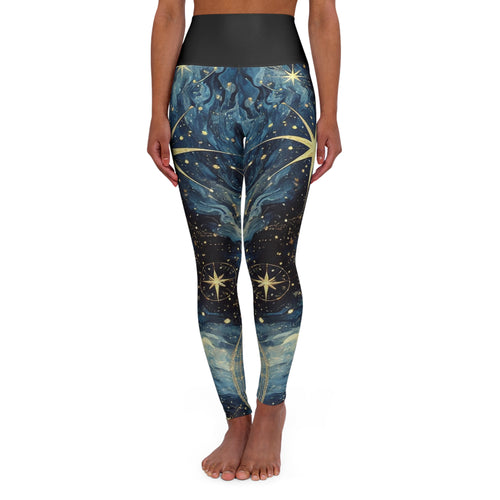 Spaced Out Constellation High Waisted Yoga Leggings (AOP) XS Printify All Over Prints - Tracy McCrackin Photography