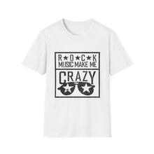 Load image into Gallery viewer, Rock Music Made Me Crazy Unisex Softstyle T-Shirt Printify T-Shirt - Tracy McCrackin Photography