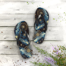 Load image into Gallery viewer, Constellation Dreams: Celestial Comfort Flip-Flops Printify Shoes - Tracy McCrackin Photography