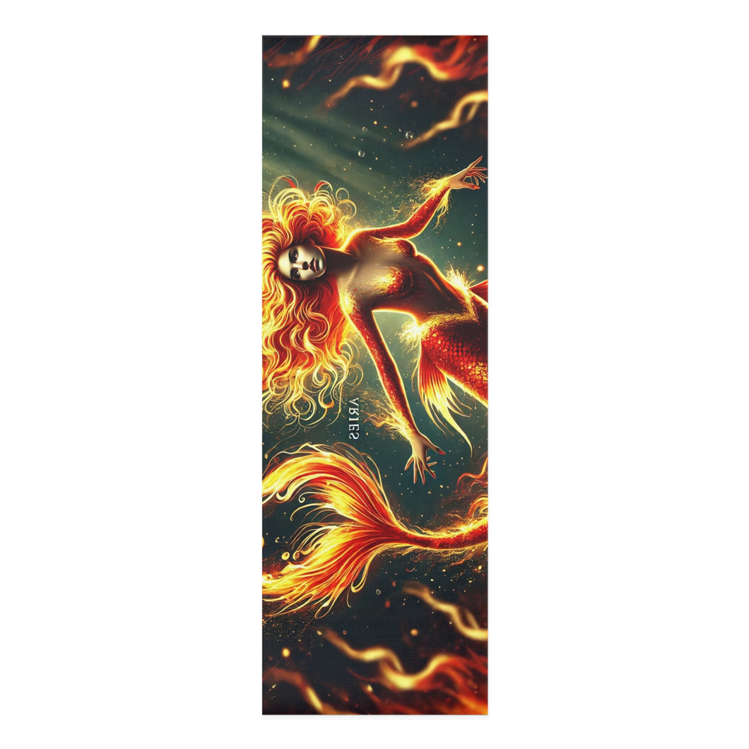 Fiery Aries Mermaid Foam Yoga Mat 24” x 72” Printify Home Decor - Tracy McCrackin Photography