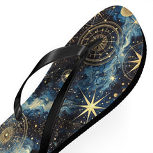 Load image into Gallery viewer, Constellation Dreams: Celestial Comfort Flip-Flops Printify Shoes - Tracy McCrackin Photography