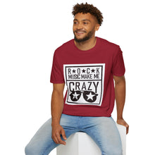 Load image into Gallery viewer, Rock Music Made Me Crazy Unisex Softstyle T-Shirt S / Antique Cherry Red Printify T-Shirt - Tracy McCrackin Photography