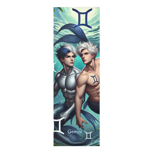 Twin Spirit: The Gemini Mermen Yoga Mat 24” x 72” Printify Home Decor - Tracy McCrackin Photography