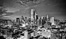 Load image into Gallery viewer, Dallas Jewel: A City of Diamond Lights and Ruby Skies Gallery Wrap / Black and White / 11 x 14 Tracy McCrackin Photography All Over Prints - Tracy McCrackin Photography