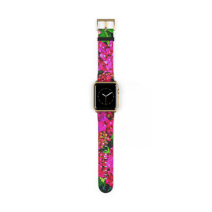 Vibrant Floral Band Watch Band 42 - 45 mm / Gold Matte Printify Accessories - Tracy McCrackin Photography