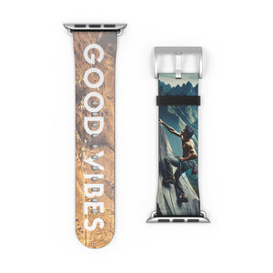 Men's Good Vibes Rock Climbing Watch Band Printify Accessories - Tracy McCrackin Photography