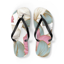 Load image into Gallery viewer, Elegant floral Flip Flops L / Black sole Printify Shoes - Tracy McCrackin Photography