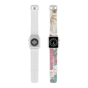 Pastel Florals Watch Band for Apple Watch 7.5'' × 0.75'' / 42 - 44 mm / Silver Printify Accessories - Tracy McCrackin Photography