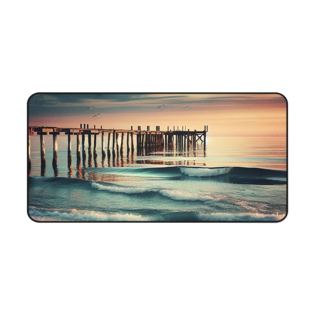 Mesmerizing Ocean Waves Desk Mat 15.5