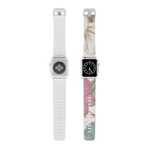 Pastel Florals Watch Band for Apple Watch 8'' × 0.75'' / 42 - 44 mm / Silver Printify Accessories - Tracy McCrackin Photography