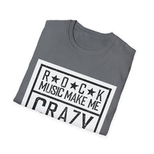 Load image into Gallery viewer, Rock Music Made Me Crazy Unisex Softstyle T-Shirt Printify T-Shirt - Tracy McCrackin Photography