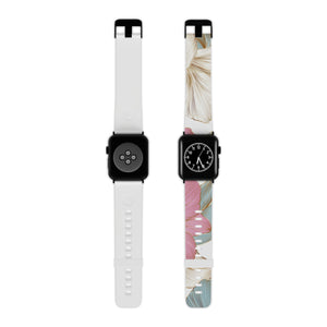 Pastel Florals Watch Band for Apple Watch 7.5'' × 0.75'' / 42 - 44 mm / Black Printify Accessories - Tracy McCrackin Photography