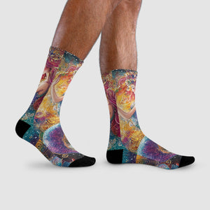 Rainbow Mermaid Dreams: Vibrant Fantasy Socks Printify All Over Prints - Tracy McCrackin Photography