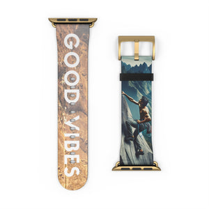 Men's Good Vibes Rock Climbing Watch Band Printify Accessories - Tracy McCrackin Photography