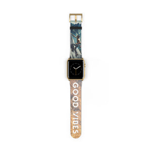 Men's Good Vibes Rock Climbing Watch Band 42 - 45 mm / Gold Matte Printify Accessories - Tracy McCrackin Photography