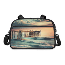 Load image into Gallery viewer, Fitness Handbag - Ocean Waves Sunset Beach Pier Printify Bags - Tracy McCrackin Photography