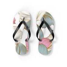 Load image into Gallery viewer, Elegant floral Flip Flops S / Black sole Printify Shoes - Tracy McCrackin Photography