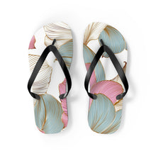 Load image into Gallery viewer, Elegant floral Flip Flops M / Black sole Printify Shoes - Tracy McCrackin Photography