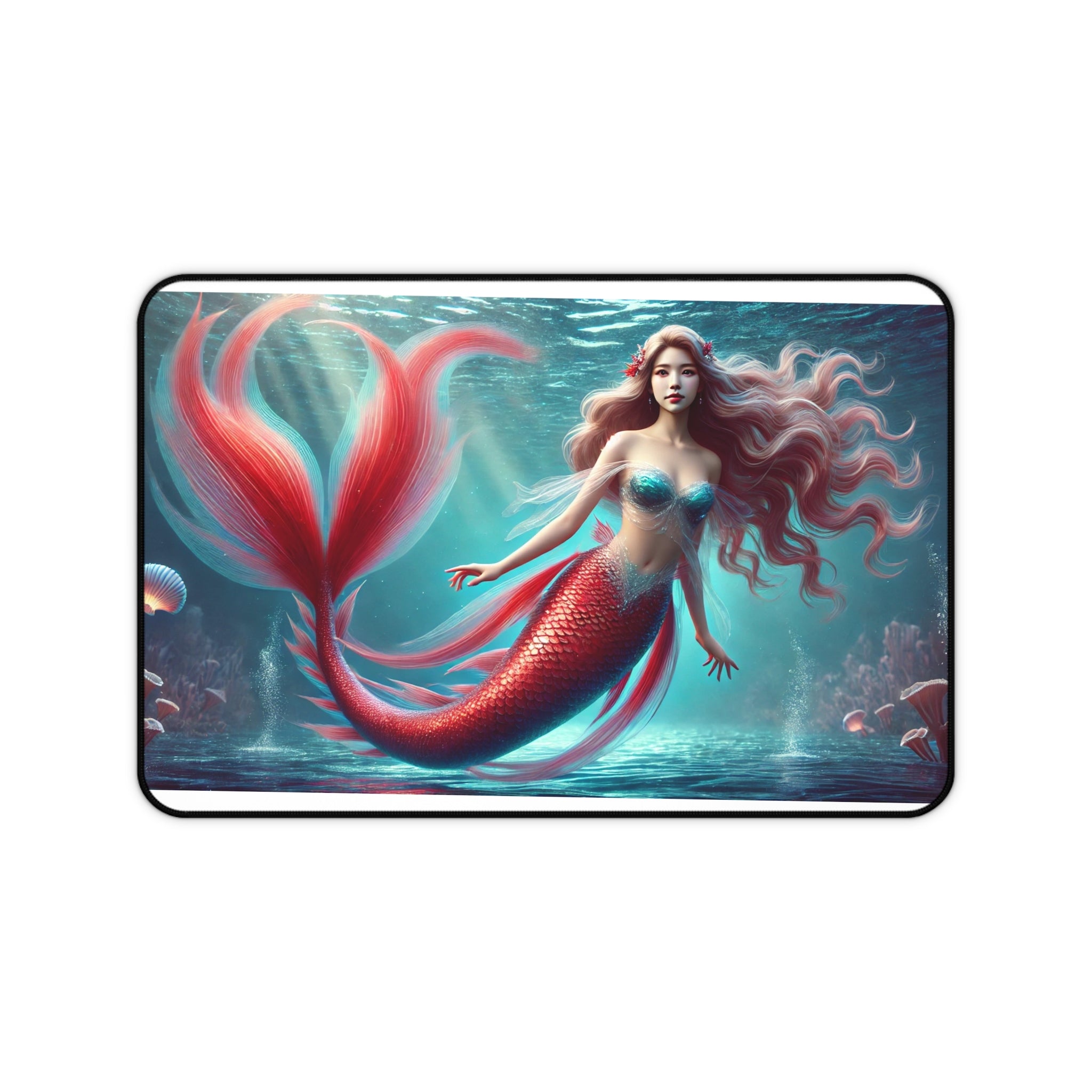 Tropical Goddess: Vibrant Mermaid Computer Pad 12