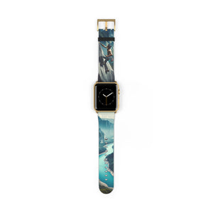 Make Time For Your Dreams Good Vibes Rock Climbing Watch Band 42 - 45 mm / Gold Matte Printify Accessories - Tracy McCrackin Photography