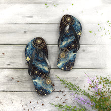 Load image into Gallery viewer, Constellation Dreams: Celestial Comfort Flip-Flops Printify Shoes - Tracy McCrackin Photography