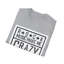 Load image into Gallery viewer, Rock Music Made Me Crazy Unisex Softstyle T-Shirt Printify T-Shirt - Tracy McCrackin Photography