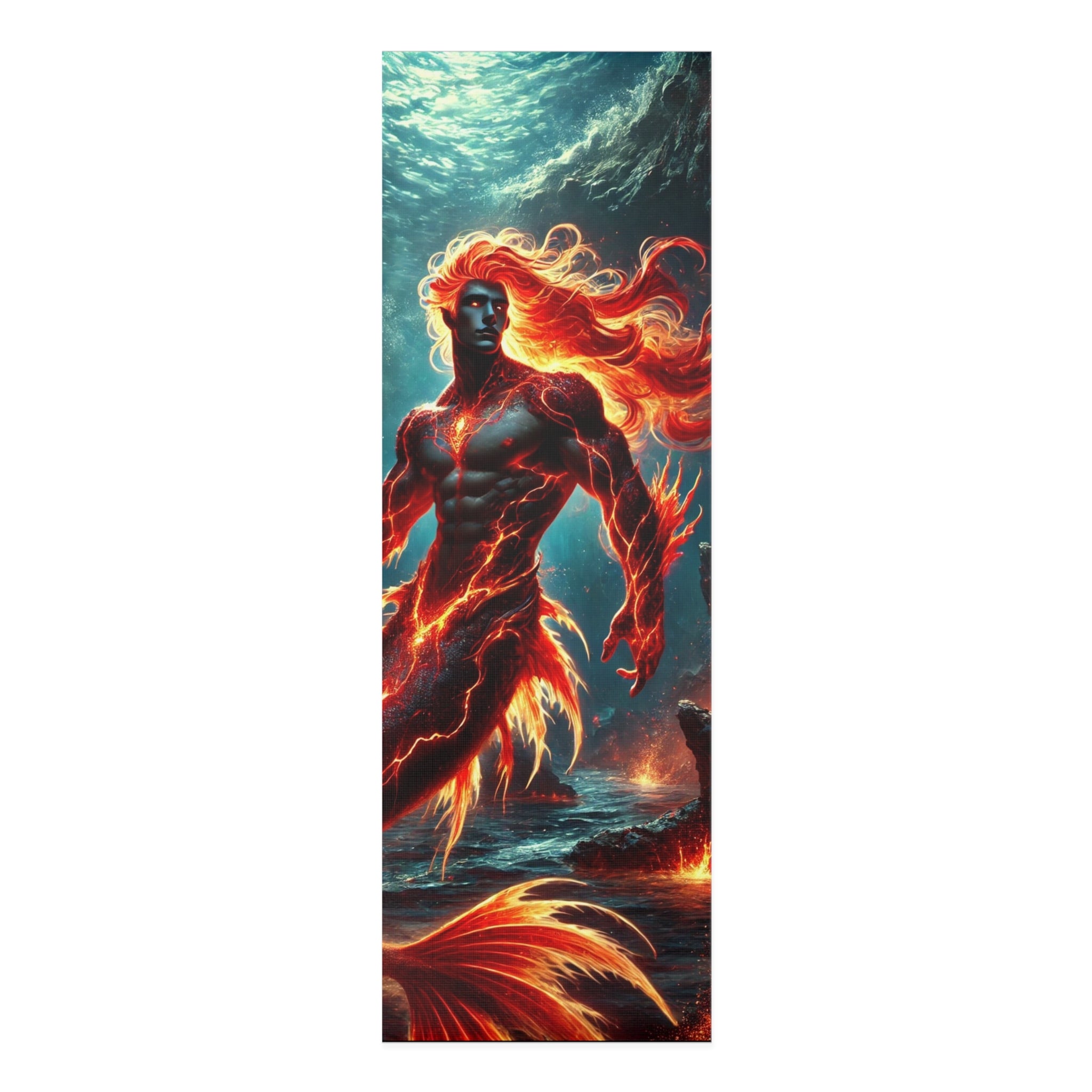 Inferno of the Seas: The Lava Lord Merman 24” x 72” Printify Home Decor - Tracy McCrackin Photography