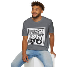 Load image into Gallery viewer, Rock Music Made Me Crazy Unisex Softstyle T-Shirt S / Graphite Heather Printify T-Shirt - Tracy McCrackin Photography