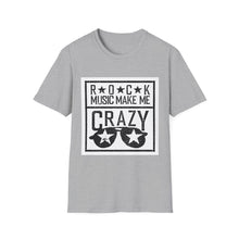 Load image into Gallery viewer, Rock Music Made Me Crazy Unisex Softstyle T-Shirt Printify T-Shirt - Tracy McCrackin Photography