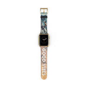 Men's Good Vibes Rock Climbing Watch Band 38 - 41 mm / Gold Matte Printify Accessories - Tracy McCrackin Photography