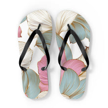 Load image into Gallery viewer, Elegant floral Flip Flops XL / Black sole Printify Shoes - Tracy McCrackin Photography