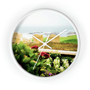 Beach Time Wall clock - Carmel, California White / 10" / White Printify Home Decor - Tracy McCrackin Photography