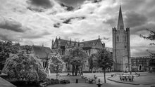 Load image into Gallery viewer, Tranquil Haven: St. Patrick&#39;s Cathedral Courtyard Tracy McCrackin Photography Wall art - Tracy McCrackin Photography