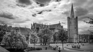 Tranquil Haven: St. Patrick's Cathedral Courtyard Tracy McCrackin Photography Wall art - Tracy McCrackin Photography