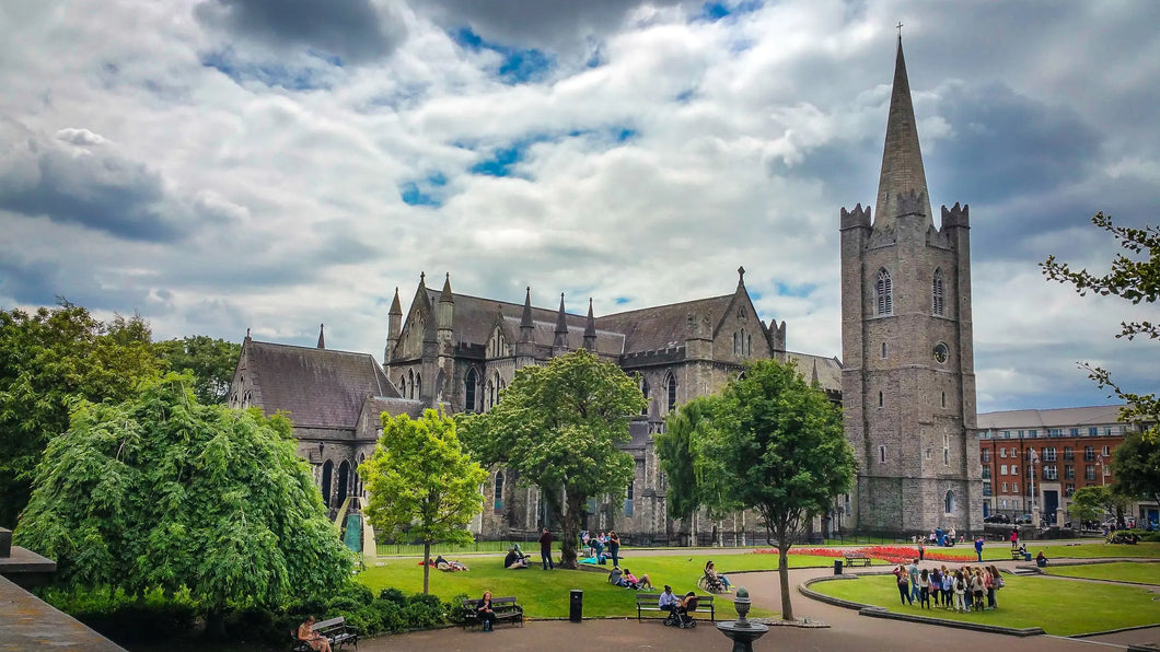 Tranquil Haven: St. Patrick's Cathedral Courtyard Tracy McCrackin Photography Wall art - Tracy McCrackin Photography