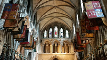 Load image into Gallery viewer, Heraldry Unfurled: St. Patrick&#39;s Cathedral Medieval Flag Tracy McCrackin Photography Wall art - Tracy McCrackin Photography