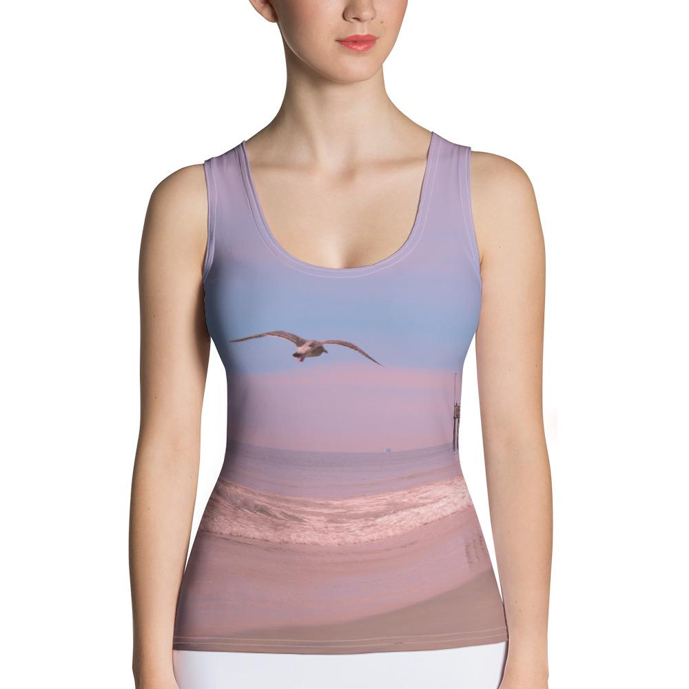 Relaxing Coastal View Tank Top XS Printful Clothing - Tracy McCrackin Photography