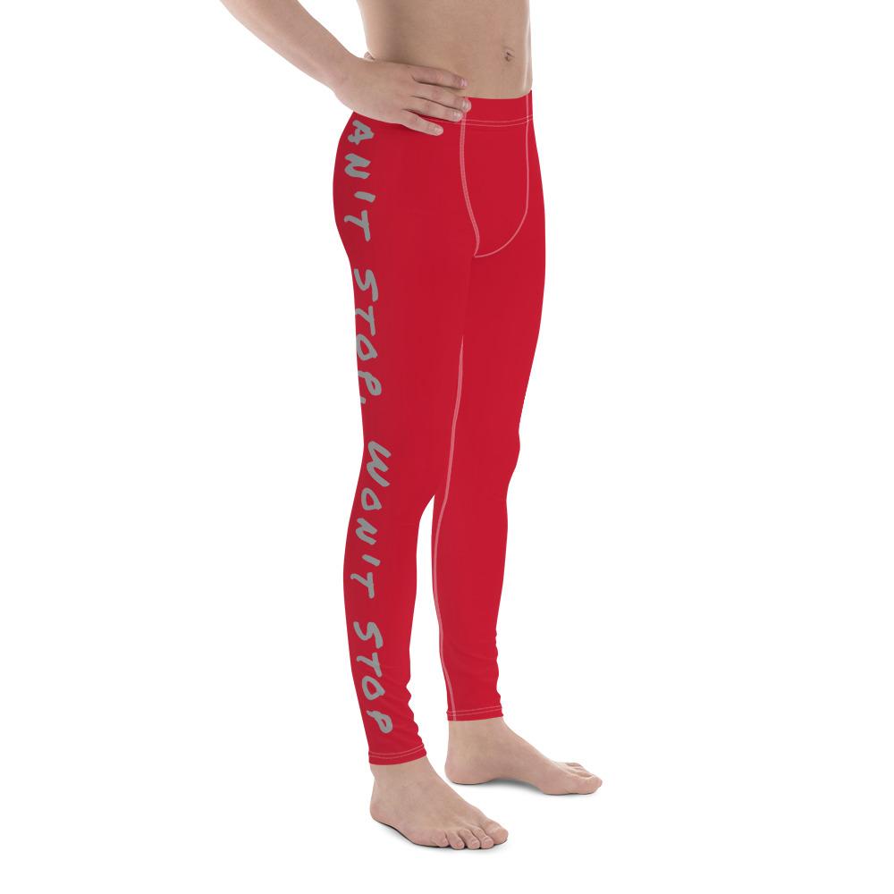 Can't Stop Men's Workout Leggings (Red) XS Tracy McCrackin Photography Clothing - Tracy McCrackin Photography