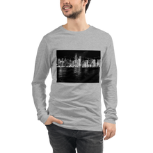 Load image into Gallery viewer, Hong Kong City Skyline Long Sleeve Tee Giclee / White / XS Printful Clothing - Tracy McCrackin Photography