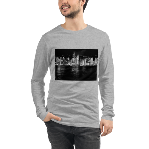 Hong Kong City Skyline Long Sleeve Tee Printful Clothing - Tracy McCrackin Photography