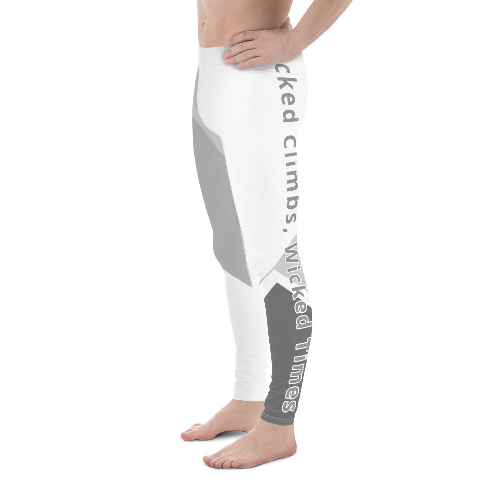 Wicked Climbs Unisex Leggings (White/Grey) XS Tracy McCrackin Photography Clothing - Tracy McCrackin Photography