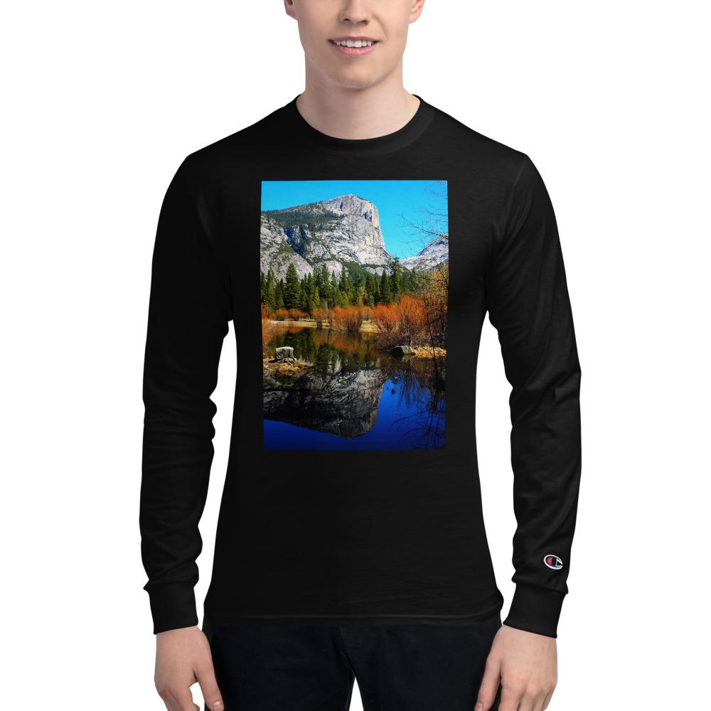 Yosemite Valley Cotton Long Sleeve Shirt Giclee / Black / S Printful Clothing - Tracy McCrackin Photography