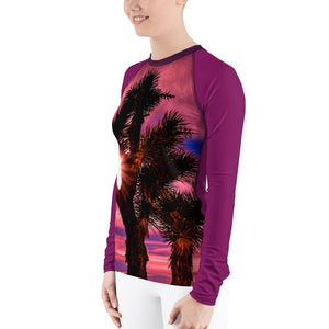 Joshua Tree Unisex Rash Guard (Pink) - California M Tracy McCrackin Photography - Tracy McCrackin Photography